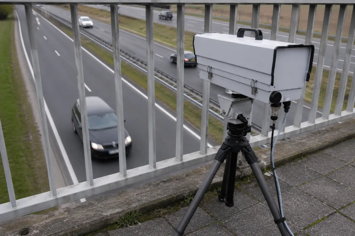 Illustrative Darstellung einer Monocam-Kontrolle bei einem möglichen Handyverstoß