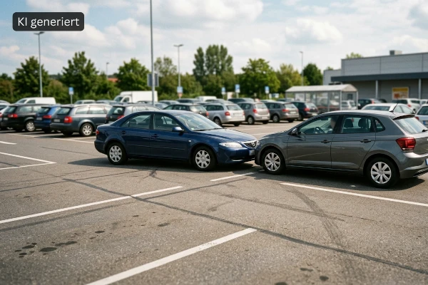 Unfall auf Parkplatz: Wer hat Vorfahrt?