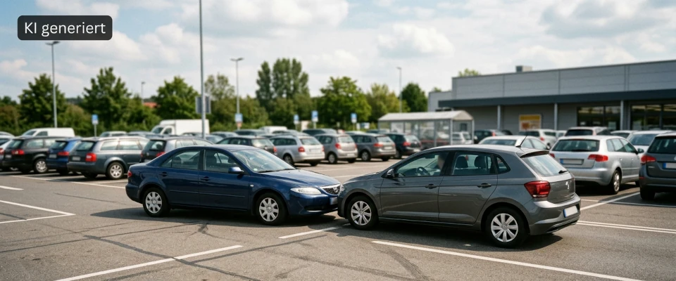 Unfall auf Parkplatz: Wer hat Vorfahrt?